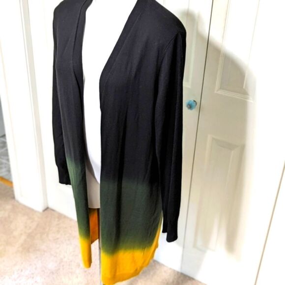 CHICO'S Rayon Spun Dip Dyed Open Front Cardigan/Duster - Picture 2 of 13